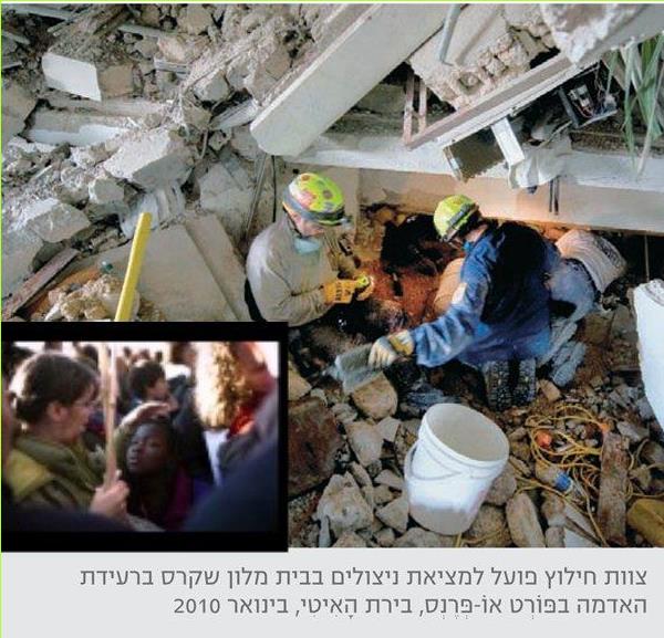 צוות חילוץ פועל למציאת ניצולים בבית מלון שקרס ברעידת האדמה בפורט או-פרנס, בירת האיטי, בינואר 2010